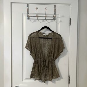 Beautiful Lace Cover-Up with a Bow Tie in the front. Size Large.